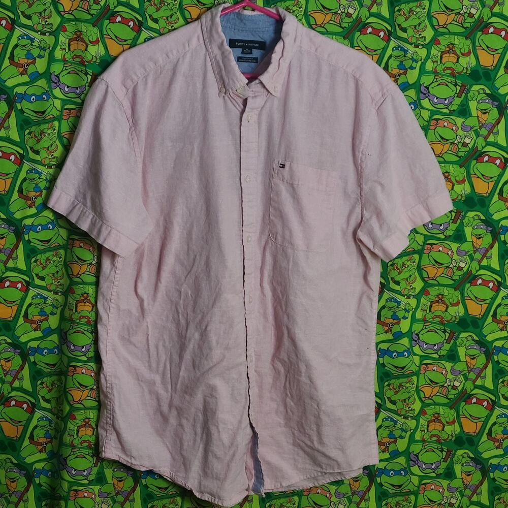 Tommy Hilfiger  pick short sleeve Button down size XL
